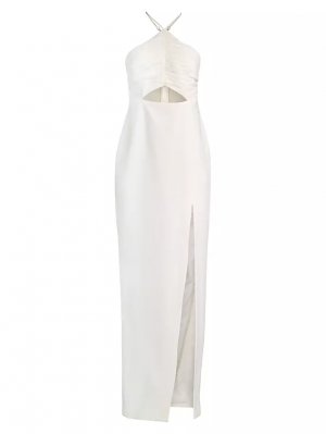 Плиссированное платье Colby с воротником халтер Likely, белый LIKELY