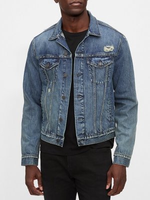 Куртка джинсовая GAP. Цвет: синий