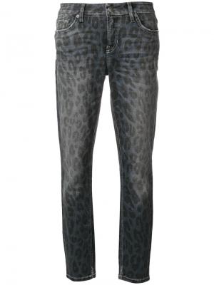 Укороченные джинсы Liu с анималистическим принтом Cambio. Цвет: синий