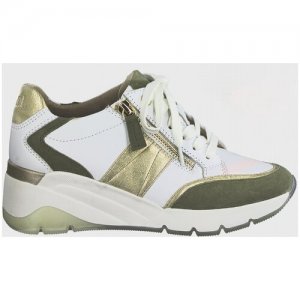 Ботинки на шнурках женские ,цвет белый/фисташковый,размер 39 JANA. Цвет: белый/зеленый