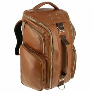 Сумка дорожная сумка-рюкзак , натуральная кожа, 43х28х20 см, желтый, коричневый Versado