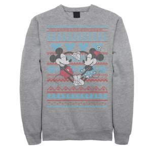 Мужской свитер в рождественском стиле с Микки и Минни Маус Disney