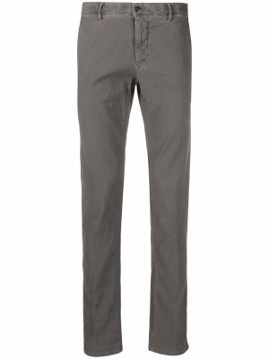 Straight-leg chino trousers Incotex. Цвет: серый