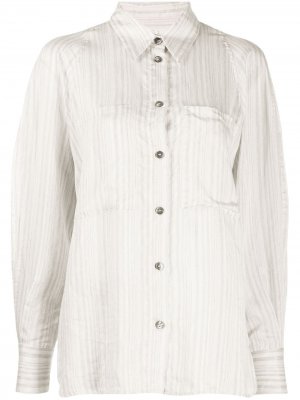 Рубашка в полоску с длинными рукавами Tela. Цвет: нейтральные цвета