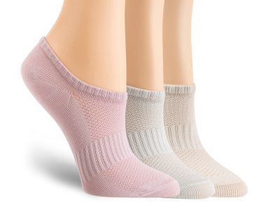 Комплект из 3 пар носков Air Brush No Show, светло-розовый/серый/бежевый Lemon