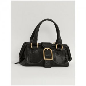 Celine Leather Bag. Цвет: черный