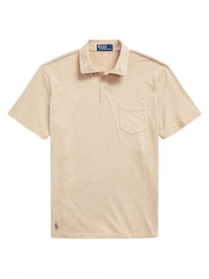 Рубашка-поло из джерси с накладными карманами, песочный Polo Ralph Lauren