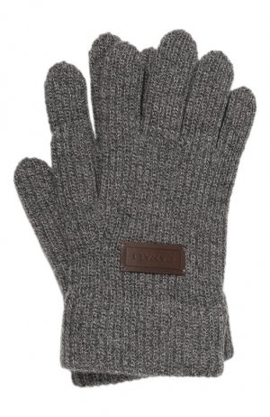 Шерстяные перчатки Canali. Цвет: серый