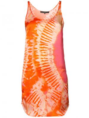 Пляжное платье с размытым принтом Barbara Bui. Цвет: жёлтый и оранжевый