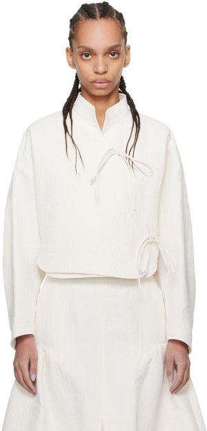 Кремового цвета блузка с завязками Mame Kurogouchi