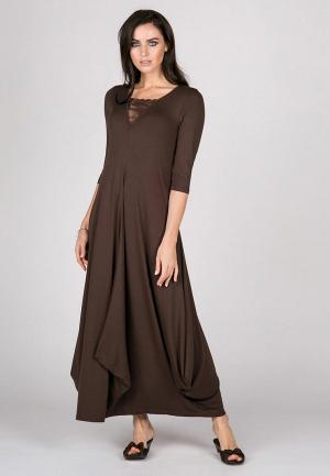 Платье домашнее Petit Pas. Цвет: коричневый