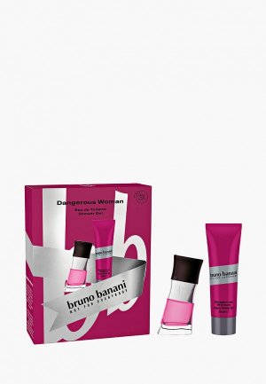 Набор парфюмерный Bruno Banani Dangrs Woman Туалетная вода 30 мл + гель для душа 50. Цвет: прозрачный