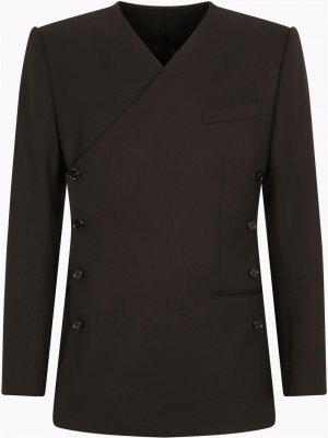 Пиджак с запахом Dolce & Gabbana. Цвет: черный