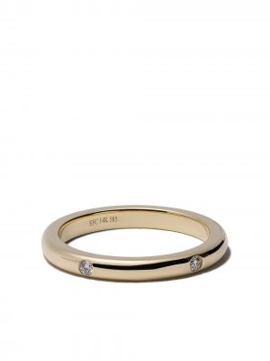 Золотое кольцо с бриллиантами Ef Collection. Цвет: золотистый