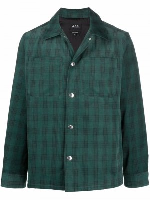 Plaid button-up jacket A.P.C.. Цвет: зеленый