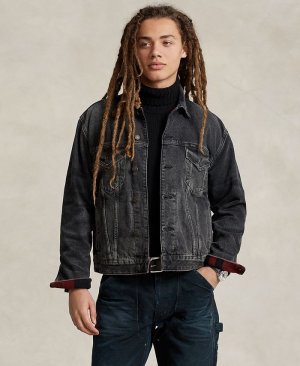 Мужская двусторонняя джинсово-фланелевая куртка дальнобойщика, мультиколор Polo Ralph Lauren