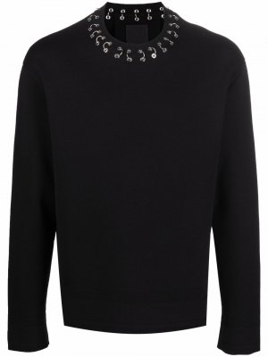 Джемпер с металлическим декором Givenchy. Цвет: черный