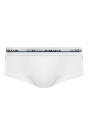 Хлопковые брифы Dolce & Gabbana. Цвет: белый