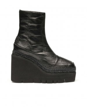 Женские черные кожаные ботинки , черный Vidorreta
