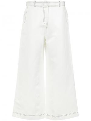 Wide leg stitched trousers Osklen. Цвет: белый