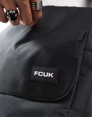 Черная классическая сумка-мессенджер FCUK French Connection