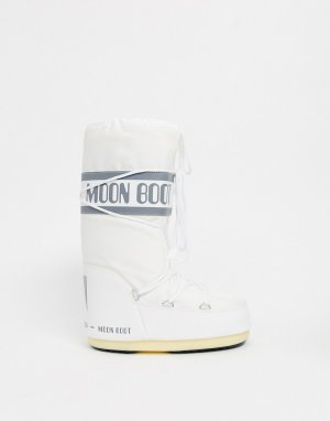 Белые зимние ботинки Moon Boot