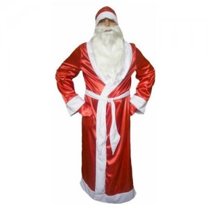 Карнавальный костюм Дед мороз - атласная классика, размер 52-54, Бока. Цвет: белый