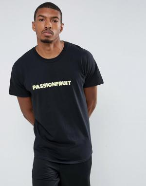 Свободная футболка Passionfruit OK-YO. Цвет: черный