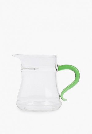 Чайник заварочный Kimberly с ситечком, без крышки (зеленая ручка), 350 мл. Цвет: прозрачный