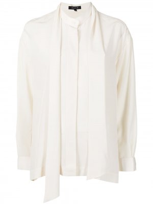 Шелковая блузка оверсайз Barbara Bui. Цвет: белый