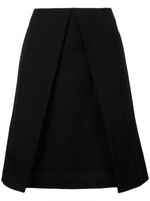Двухслойная юбка А-образного силуэта Astraet. Цвет: чёрный