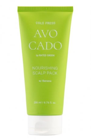 Питательная маска для кожи головы с маслом авокадо холодного отжима (200ml) Rated Green. Цвет: бесцветный