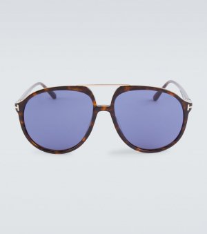 Солнцезащитные очки-авиаторы archie , коричневый Tom Ford