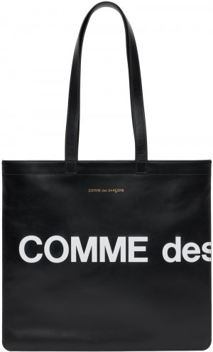 Черная большая сумка с принтом Comme Des Garcons Garçons