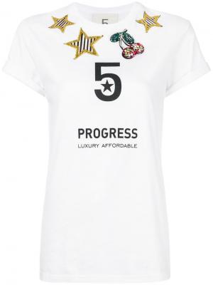 Футболка Progress 5. Цвет: белый