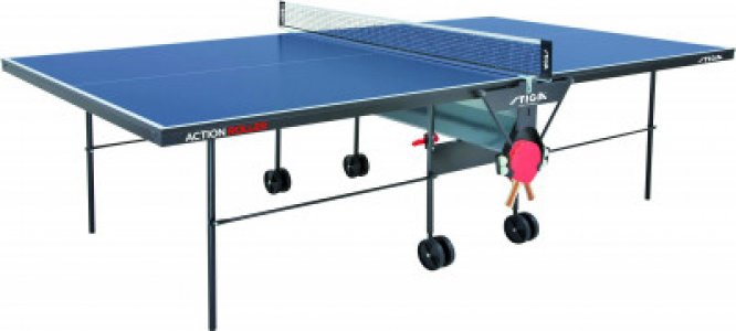Теннисный стол для помещений Action Roller Stiga. Цвет: синий