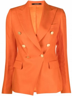 Double-breasted tailored blazer Tagliatore. Цвет: оранжевый