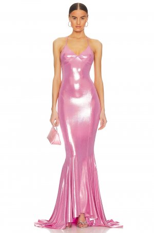 Платье Mermaid Fishtail Gown, цвет Candy Pink Norma Kamali