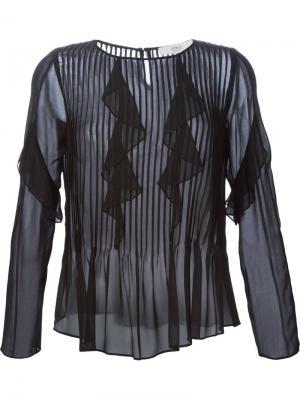 Плиссированная блузка Vanessa Bruno Athé. Цвет: чёрный