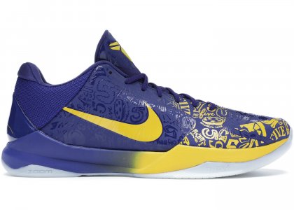 Кроссовки Kobe 5 Protro (2020), синий / желтый Nike