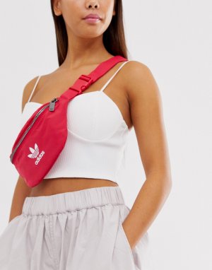 Красная сумка-кошелек на пояс с логотипом-трилистником -Красный adidas Originals