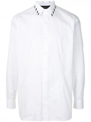 Рубашка с контрастными полосками Qasimi. Цвет: белый