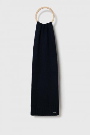 Шерстяной шарф, темно-синий Calvin Klein