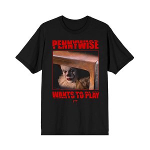 Футболка Pennywise Wants To Play IT 2017, черный