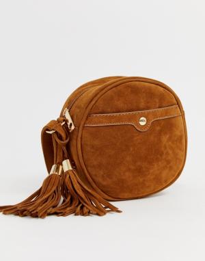 Круглая сумка через плечо Yoki-Светло-коричневый Yoki Fashion