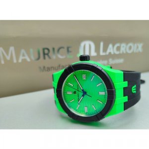 Наручные часы, зеленый Maurice Lacroix. Цвет: зеленый/зеленый-черный