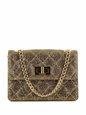 Стеганая сумка на плечо 2.55 2010-го года Chanel Pre-Owned. Цвет: золотистый