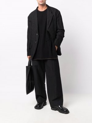 Легкий однобортный пиджак Ziggy Chen. Цвет: черный
