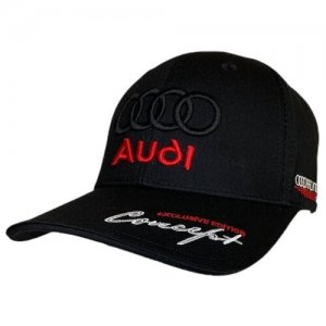 Бейсболка бини Ауди кепка, размер 55-58, черный Audi. Цвет: синий