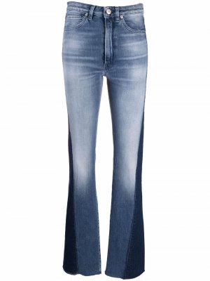 Расклешенные джинсы со вставками 3x1. Цвет: синий